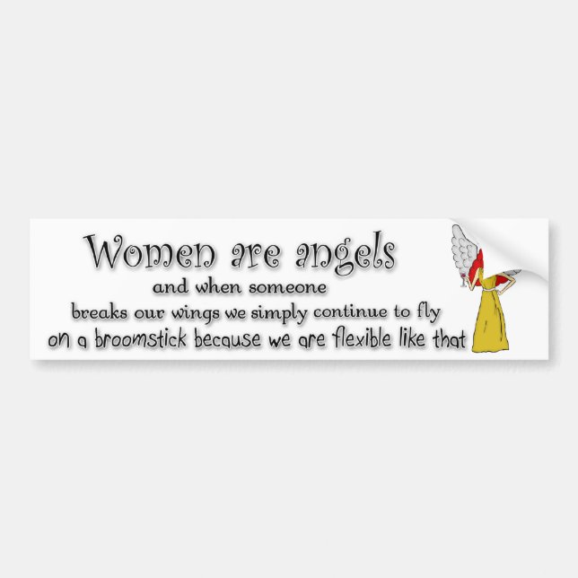 Blue Eyed Red Haired Women Are Angels Bumper Sticker (Front)