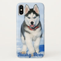 Blue Eyed Siberian Husky - Husky Mum I Phone Case
