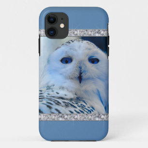 Blue Eyed Snow Owl iPhone 11 Case