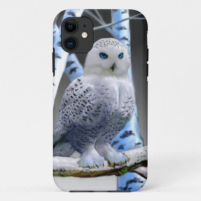 Blue-eyed Snow Owl Case-Mate iPhone Case (Back)