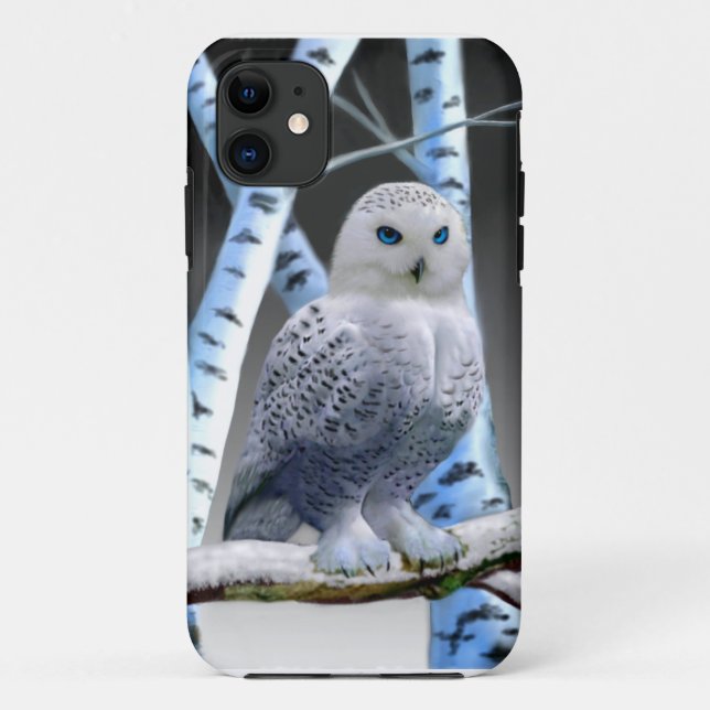 BLUE-EYED SNOW OWL Case-Mate iPhone CASE (Back)