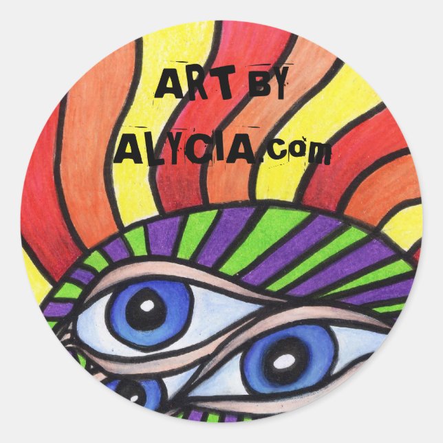 Blue Eyed Sun Stickers (Front)