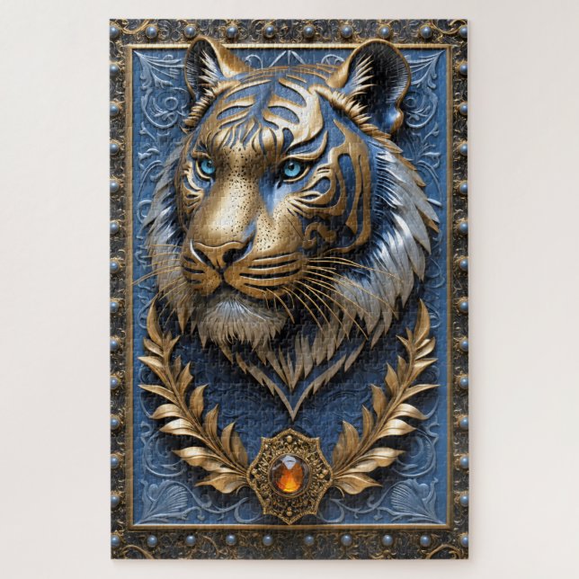Blue Eyed Tiger    Jigsaw Puzzle (Vertical)