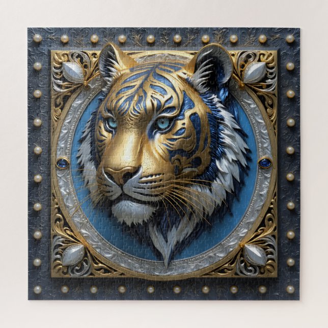 Blue Eyed Tiger Jigsaw Puzzle (Vertical)