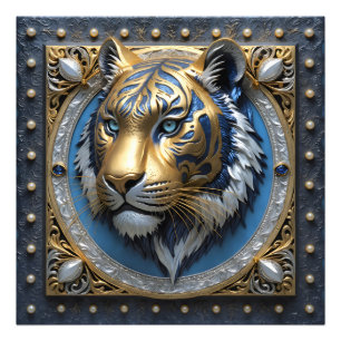 Blue Eyed Tiger Photo Print