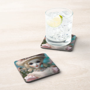 Blue Eyed Vintage Doll, Coaster