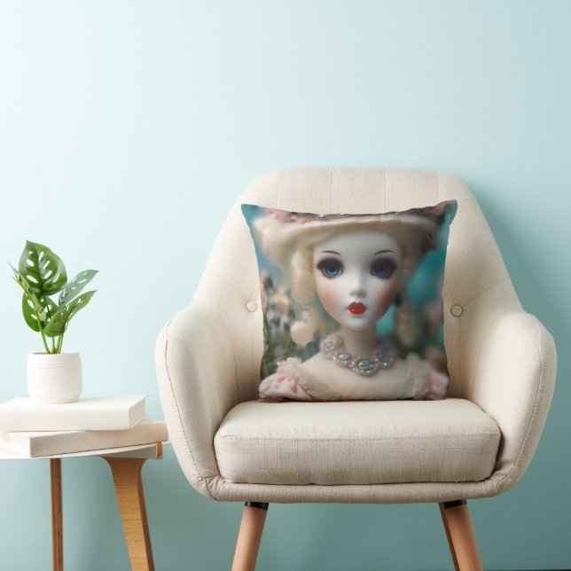 Blue Eyed Vintage Doll, Cushion (Chair)