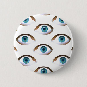 blue eyes 6 cm round badge