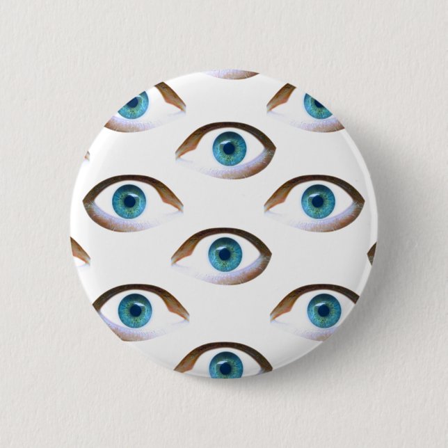 blue eyes 6 cm round badge (Front)