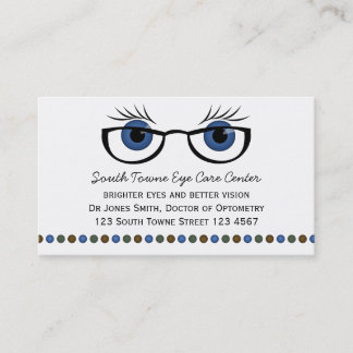 Blue Eyes and Glasses Appointment Card