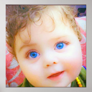 Blue eyes baby poster