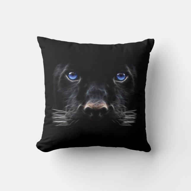 Blue Eyes Black Panther Cushion (Front)