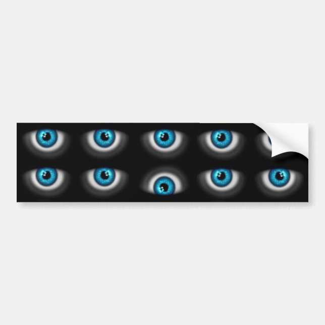 blue eyes bumper sticker (Front)