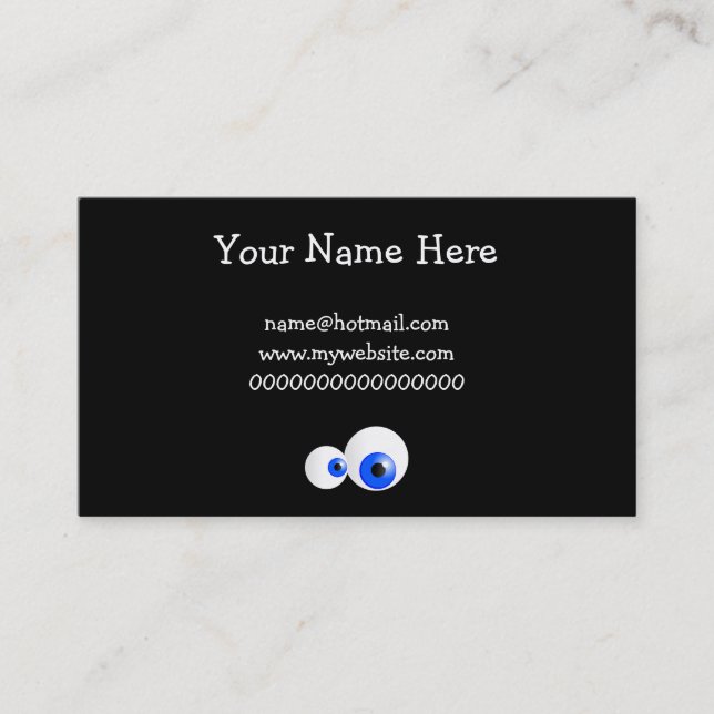 Blue Eyes Business Card (Front)