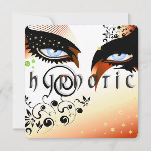 Blue Eyes Fashion Make Up Invitation