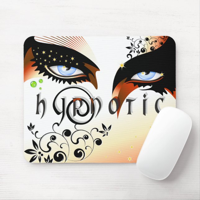 Blue Eyes Fashion Make Up Mouse Pad (With Mouse)