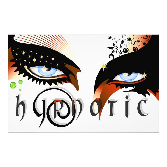 Blue Eyes Fashion Make Up Photo Print (Front)