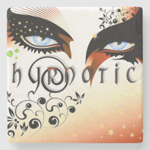 Blue Eyes Fashion Make Up Stone Coaster