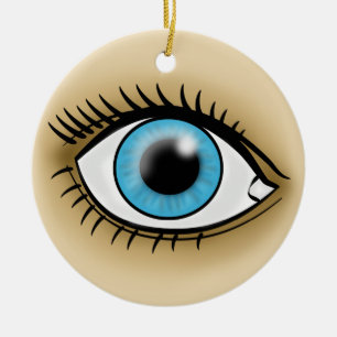 Blue Eyes icon Ceramic Ornament