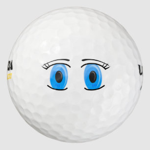 Blue Eyes Image Golf Ball