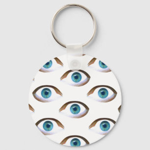 blue eyes key ring
