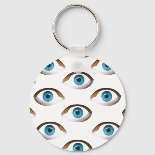blue eyes key ring (Front)