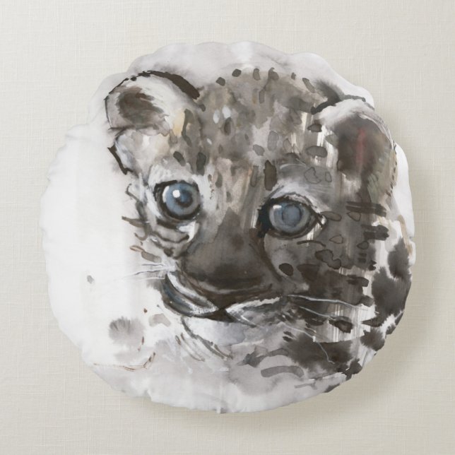 Blue Eyes Round Cushion (Front)