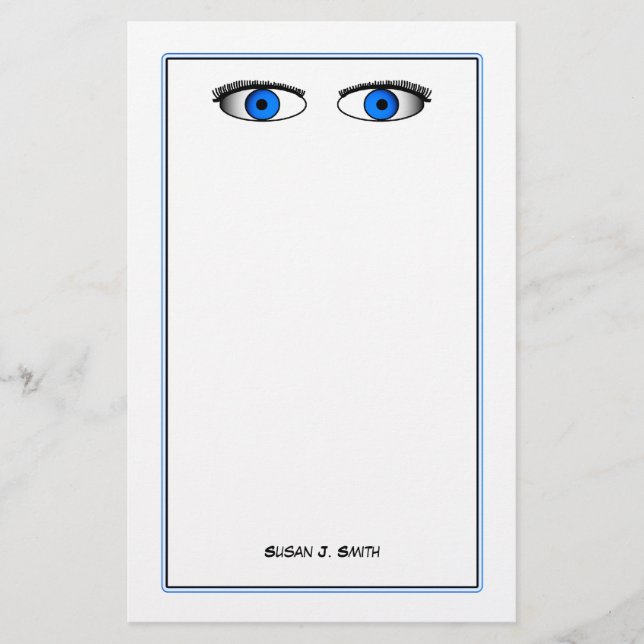 Blue Eyes Stationery (Front)
