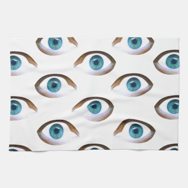 blue eyes tea towel (Horizontal)