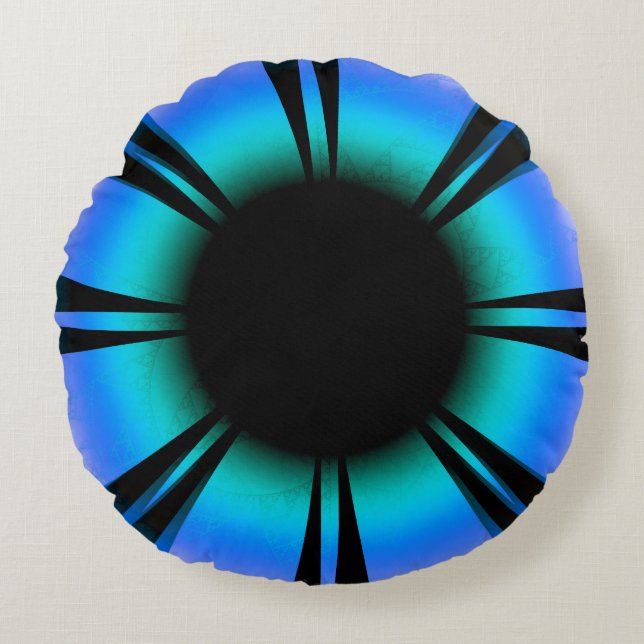 Blue eyes will save and help round cushion (Front)