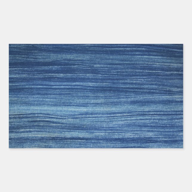 blue fabric miniatures and model textures rectangular sticker (Front)