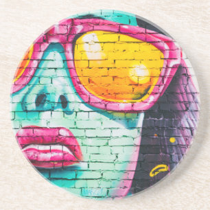 blue faced full hearted coaster