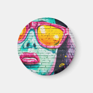 blue faced full hearted magnet