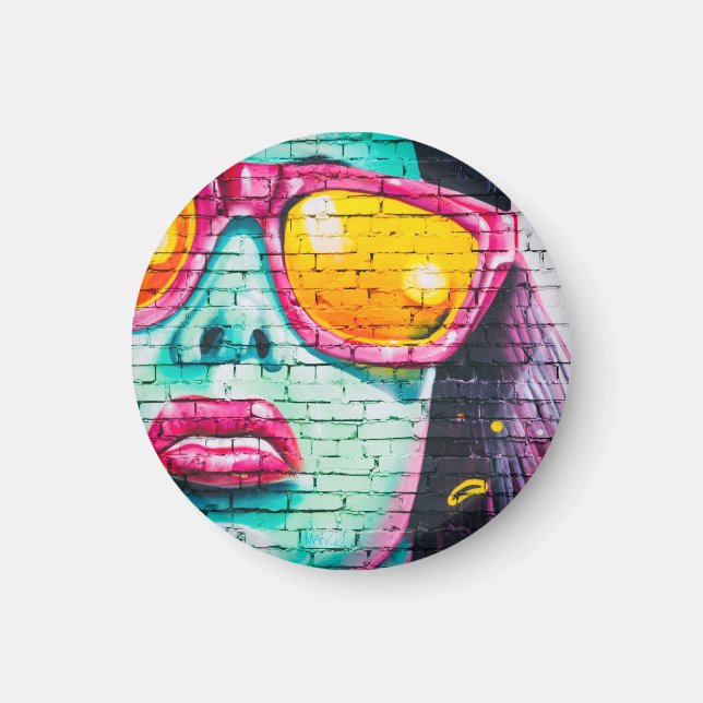 blue faced full hearted magnet (Front)