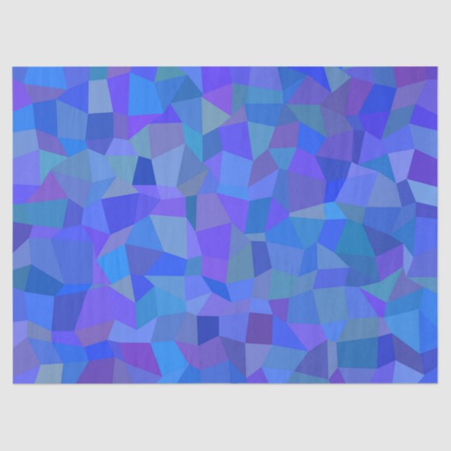 blue facets tissue paper (Front)