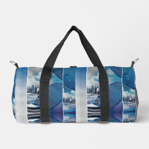 Blue Fade Dot Grid Aesthetic Print Cut Sew Bag