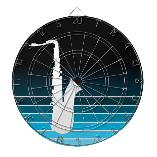 blue fade saxophone dartboard (Front)