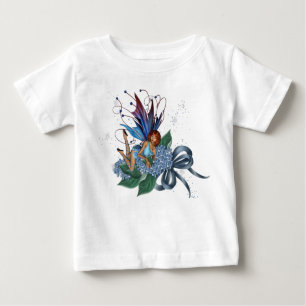 Blue Fae on Blue Flowers Design 1 Baby T-Shirt