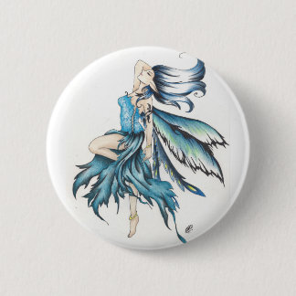 blue fairy 6 cm round badge
