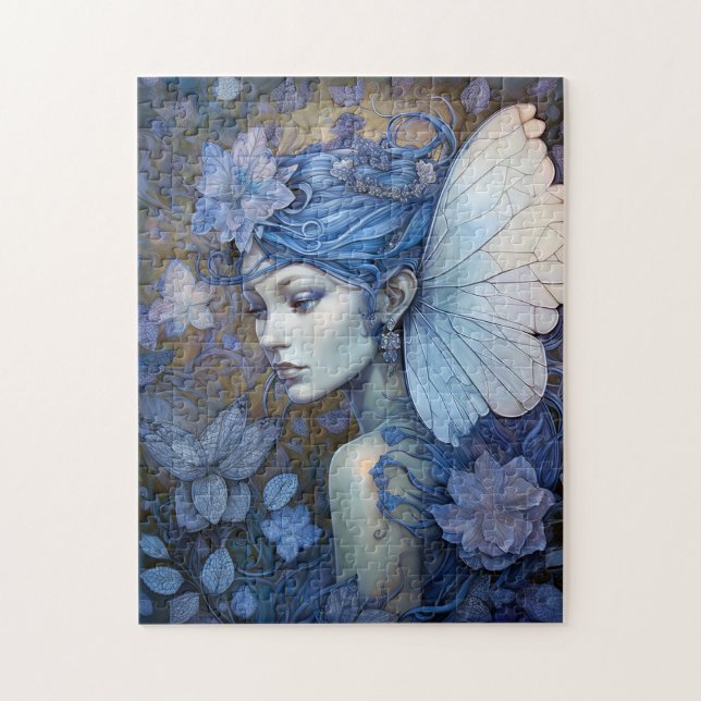 Blue Fairy Fantasy Art Jigsaw Puzzle (Vertical)