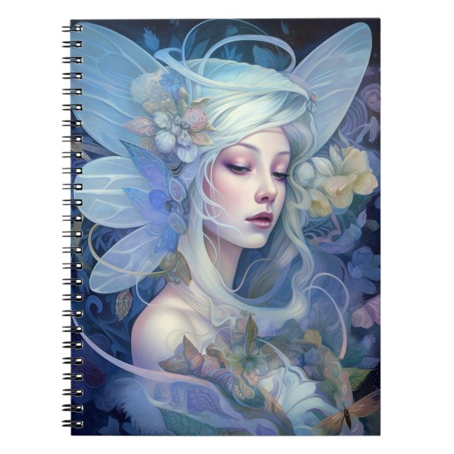 Blue Fairy Fantasy Art Notebook (Front)