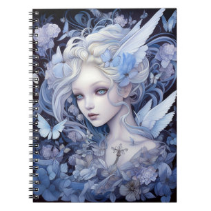 Blue Fairy Fantasy Art Notebook