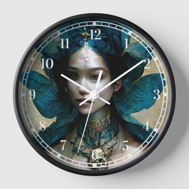 Blue Fairy Fantasy Clock (Front)