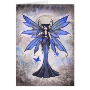 Blue Fairy Fantsy Art Card by Molly Harrison