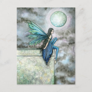 Blue Fairy Postcard by Molly Harrison