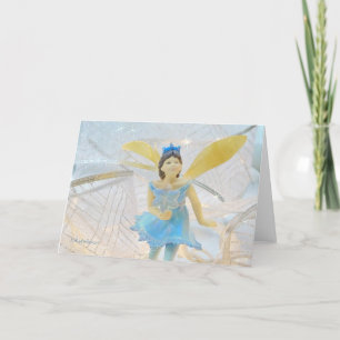 Blue fairy stars I Holiday Card