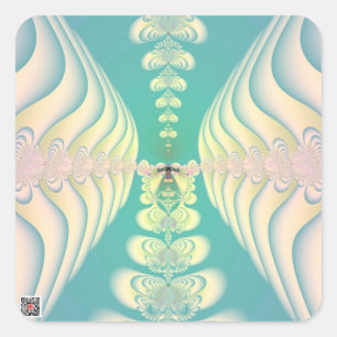 Blue Fairy Tale Square Sticker