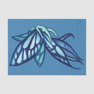 Blue Fairy Wings Faerie Garden Art Tissue Paper