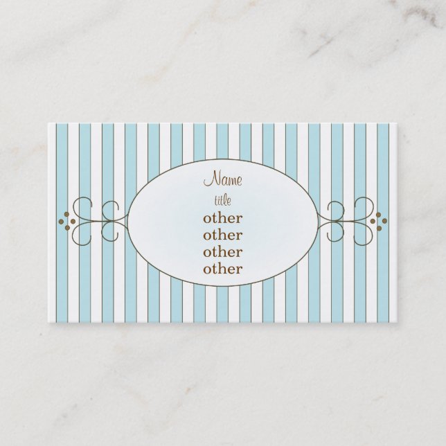 Blue Fancy Cake Business Card (Front)