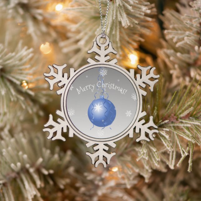 Blue Fancy Christmas Ornament